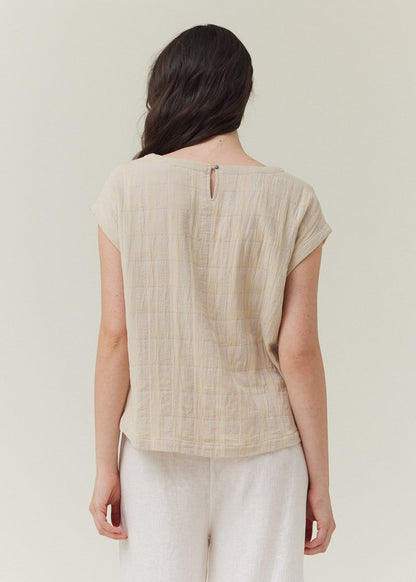MEGAN GINGHAM GAUZE BLOUSE