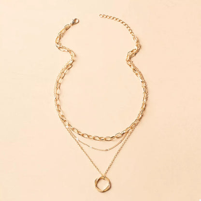 Three Layered Pendant Necklace
