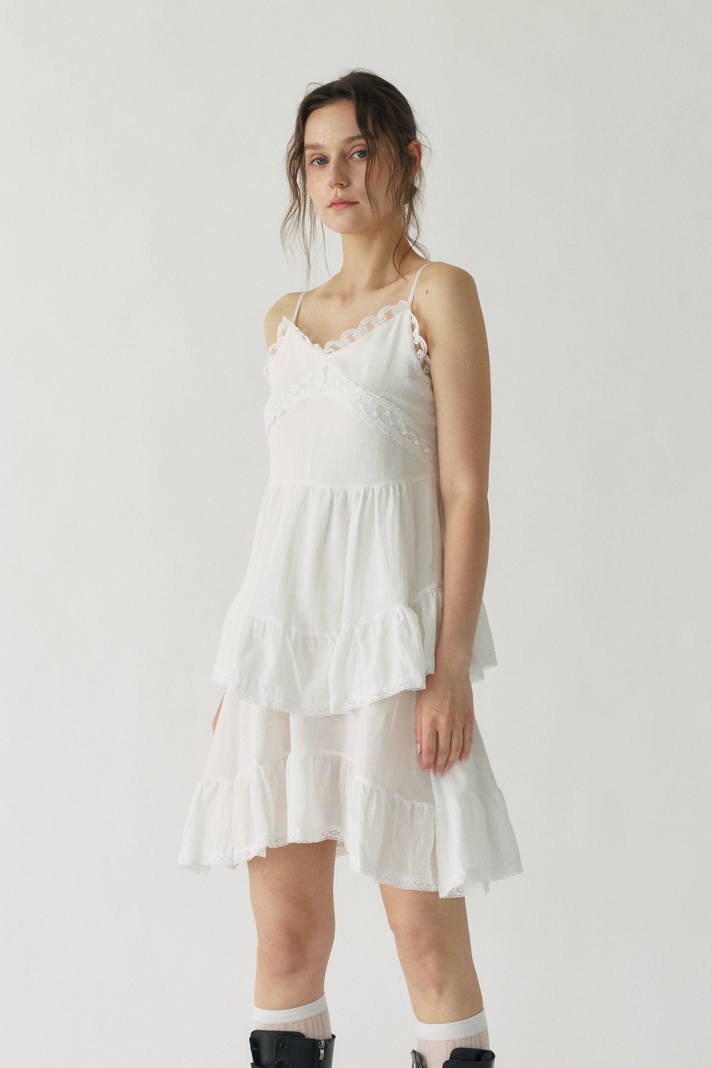 Nina Airy Tiered Mini Dress