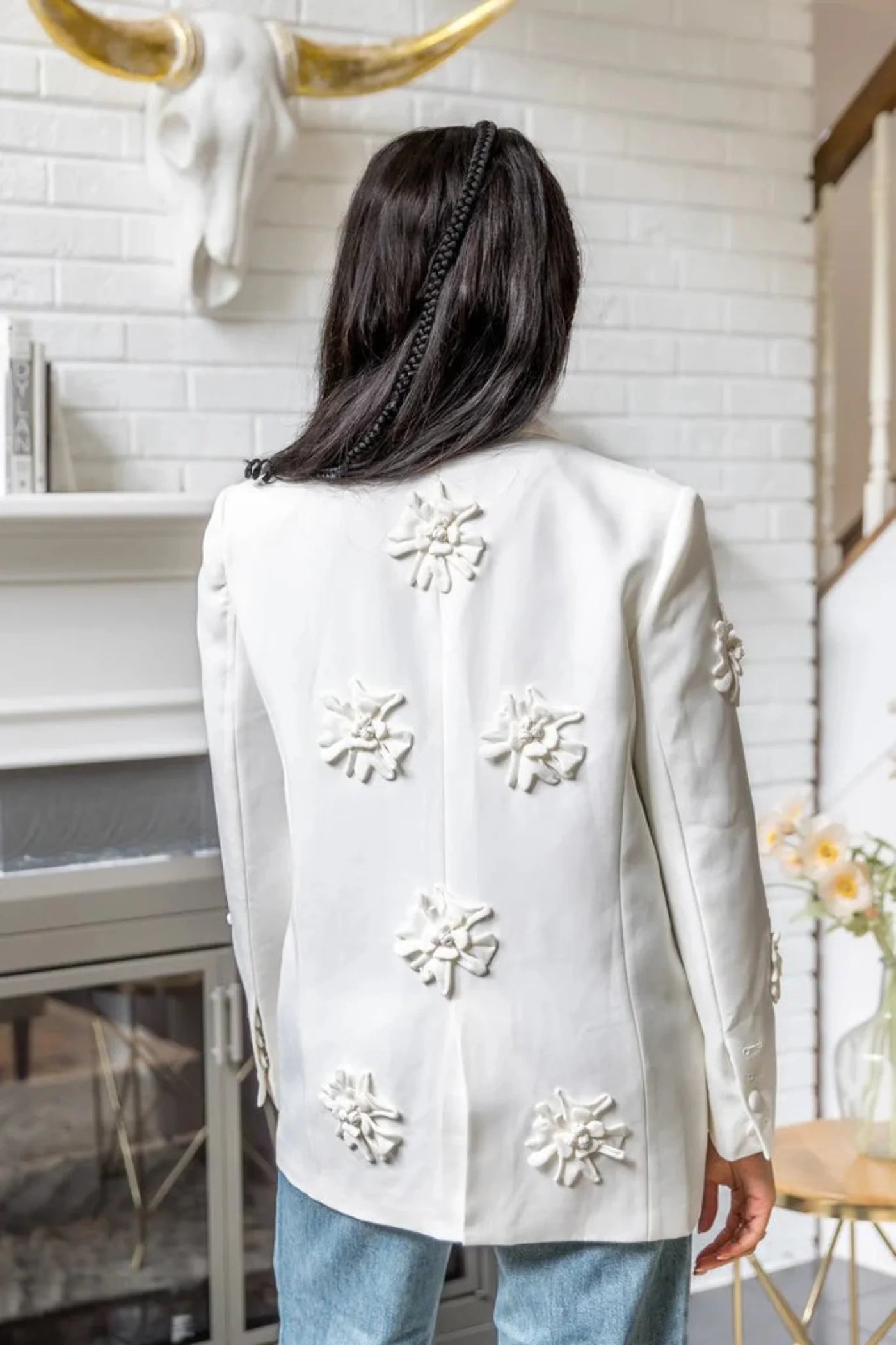 ROSA FLORAL DETAIL BLAZER
