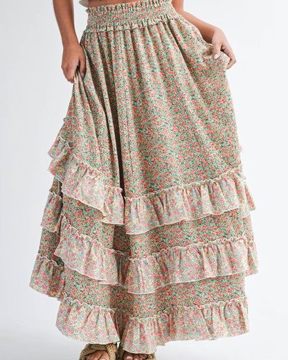 Boho Country Floral Skirt