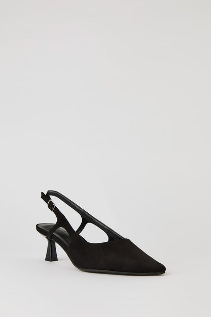 Pointed Toe Kitten Heeled Slingback