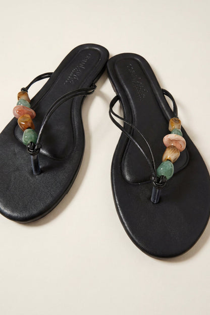 Beaded Thong Flip Flops