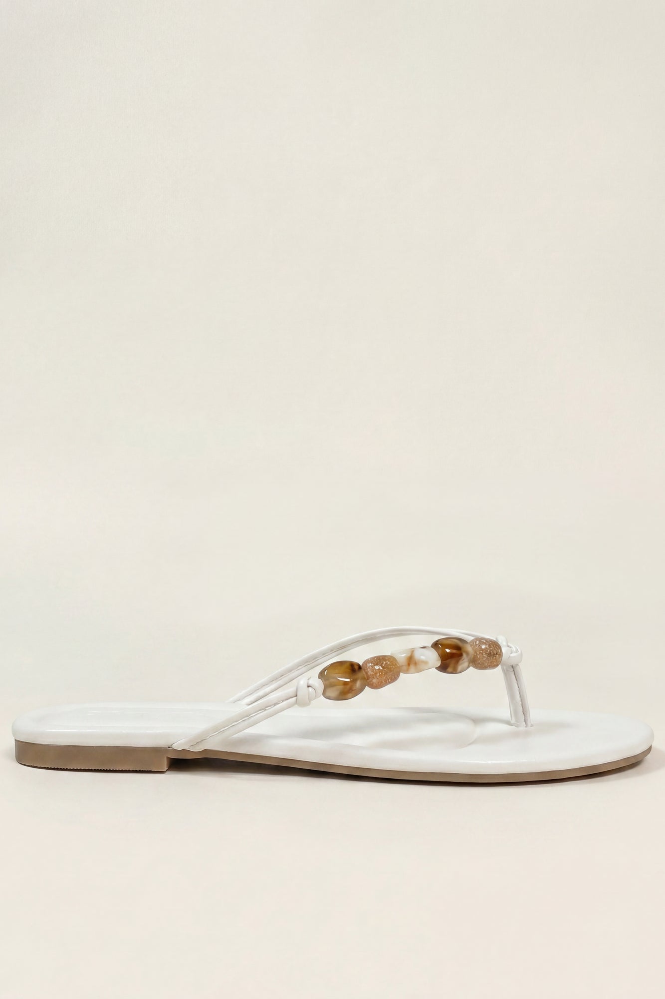 Beaded Thong Flip Flops