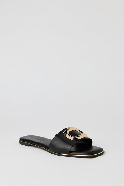 Square Metal Buckle Sandal