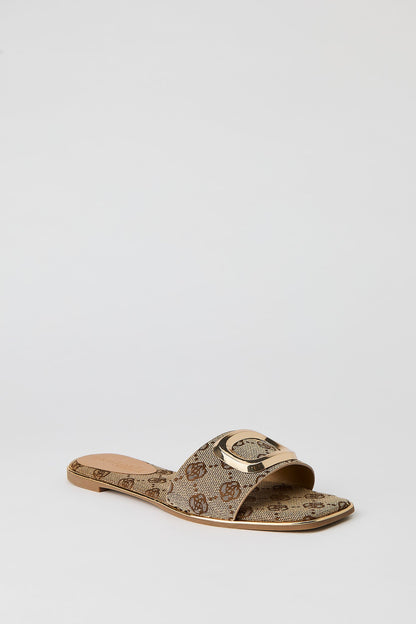 Square Metal Buckle Sandal
