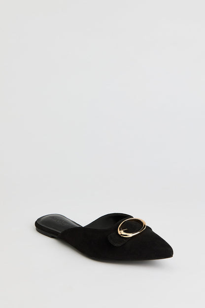 Pointed Toe Buckled Shoe