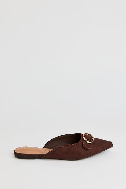 Pointed Toe Buckled Shoe