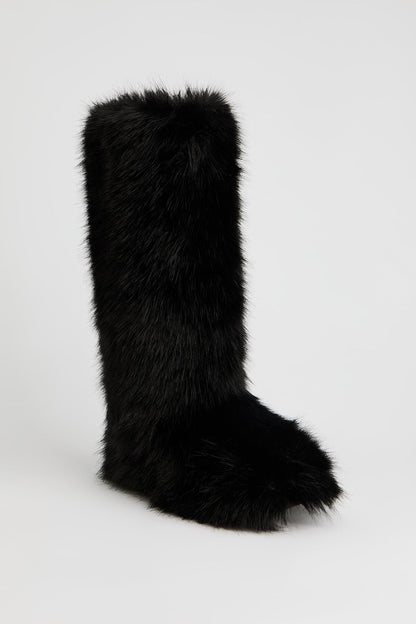 Tall Faux Fur Boot