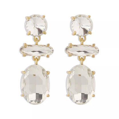 Alloy Geometric Dangle Earrings