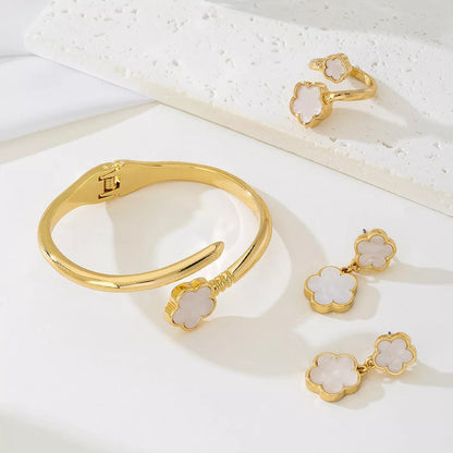 18K Gold-Plated Flower Jewelry Set