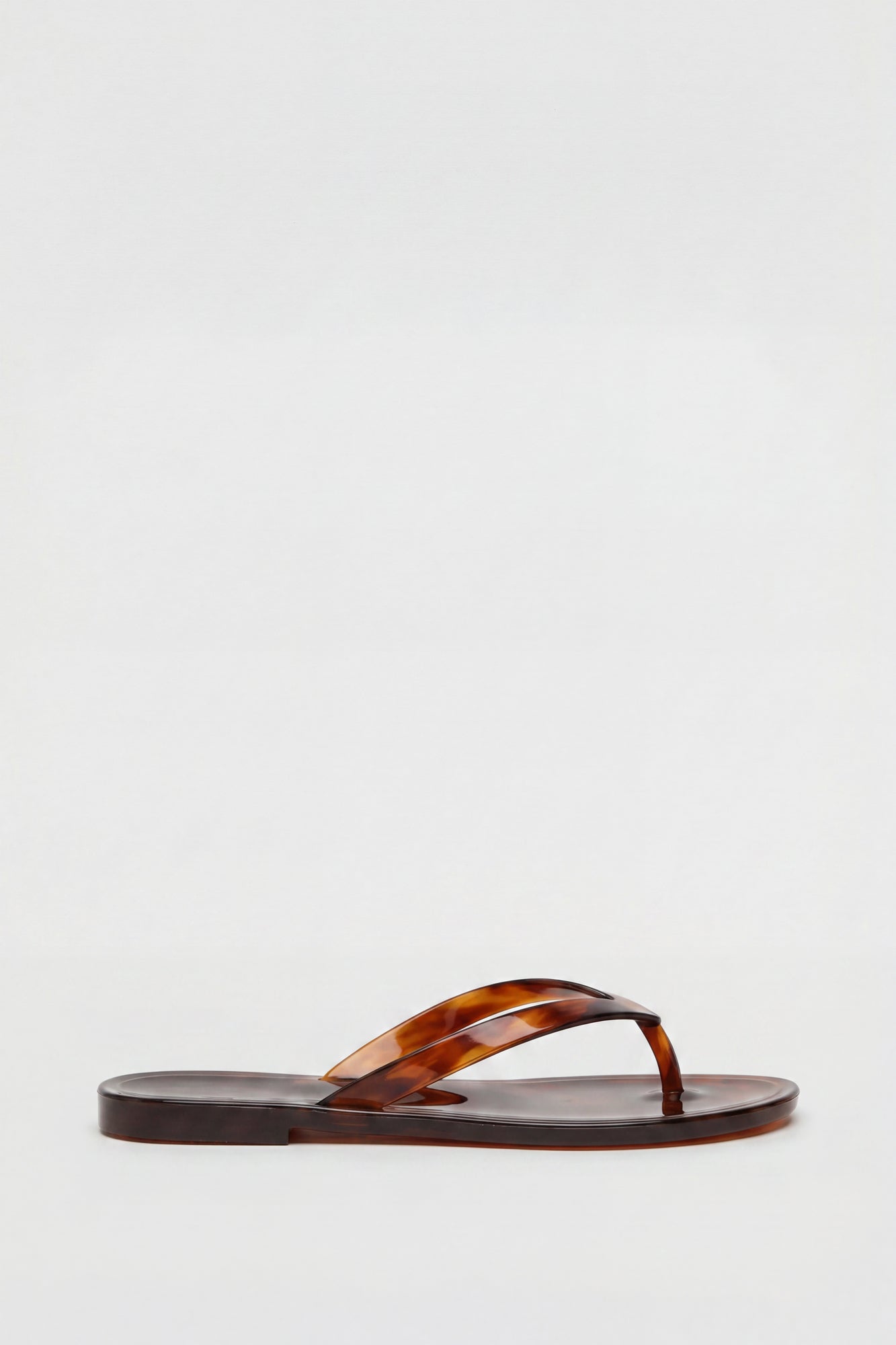 Tortoiseshell Jelly Thong Sandal