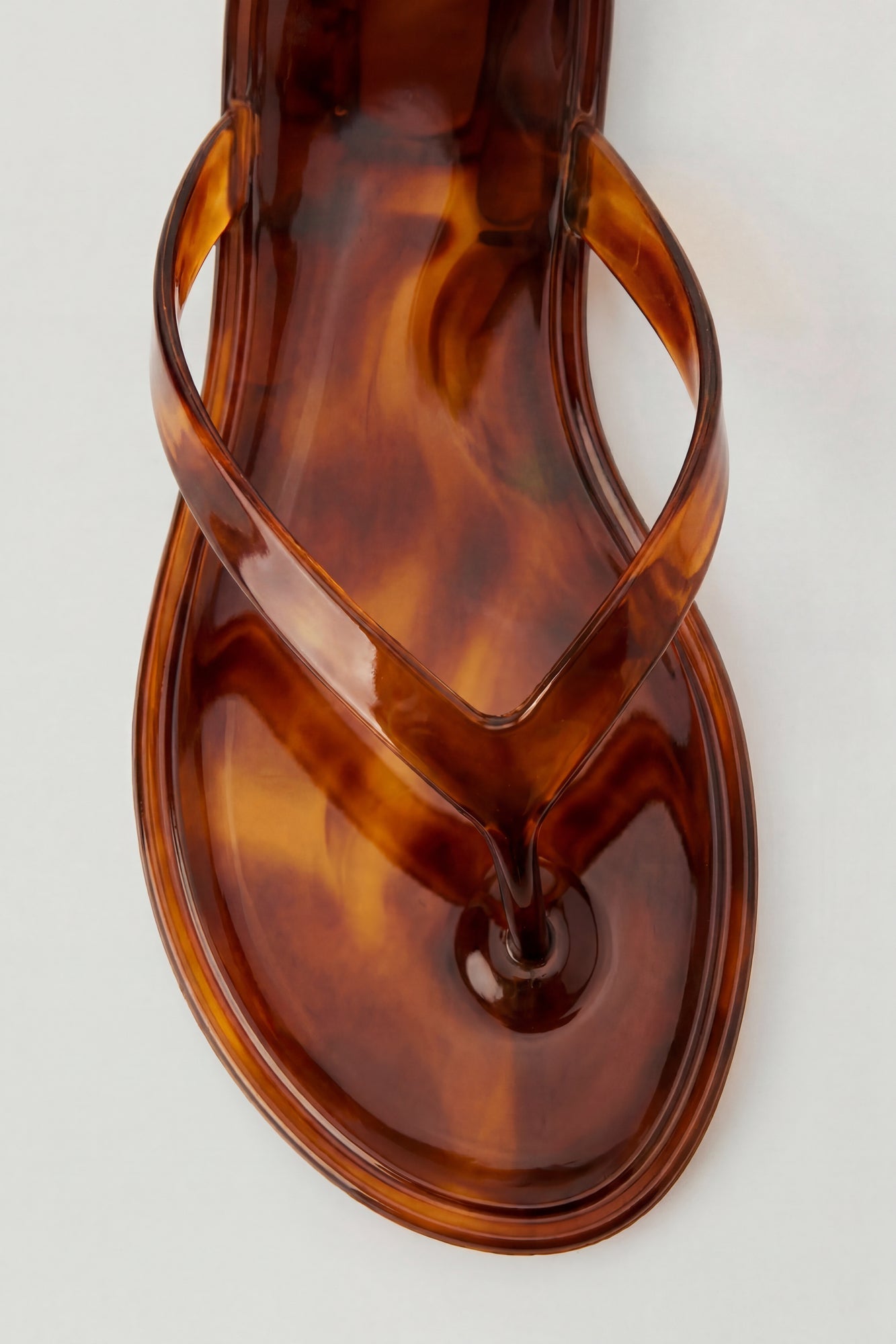 Tortoiseshell Jelly Thong Sandal