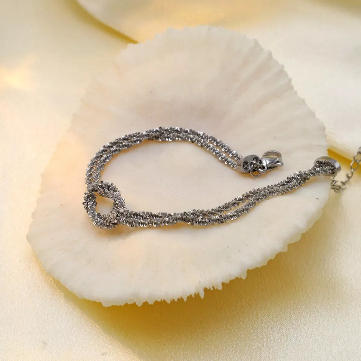 Stainless Steel Twisted Chain Bracelet