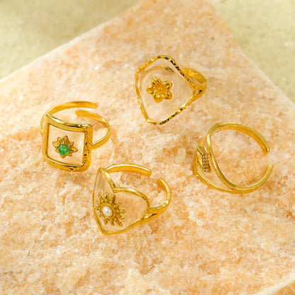 18K Gold-Plated Adjustable Open Ring