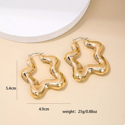 Star Shaped Hoop Earrings