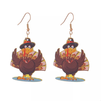 Thanksgiving Turkey Dangle Earrings