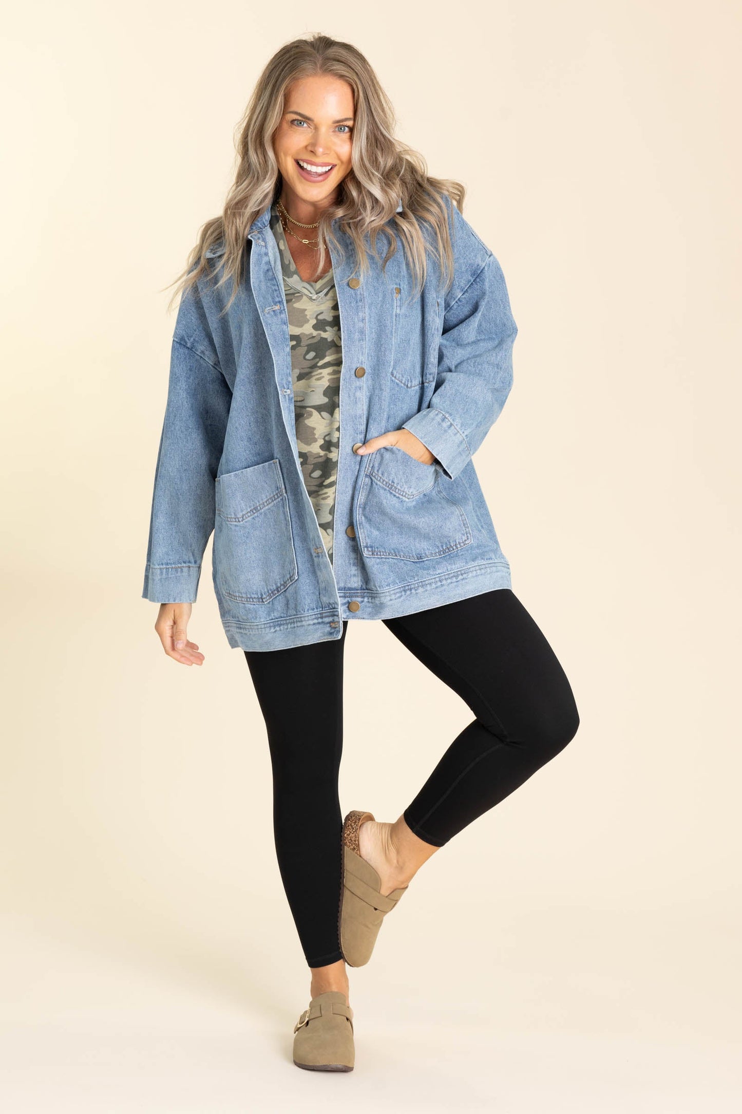 Boxy-Cut Denim Jacket