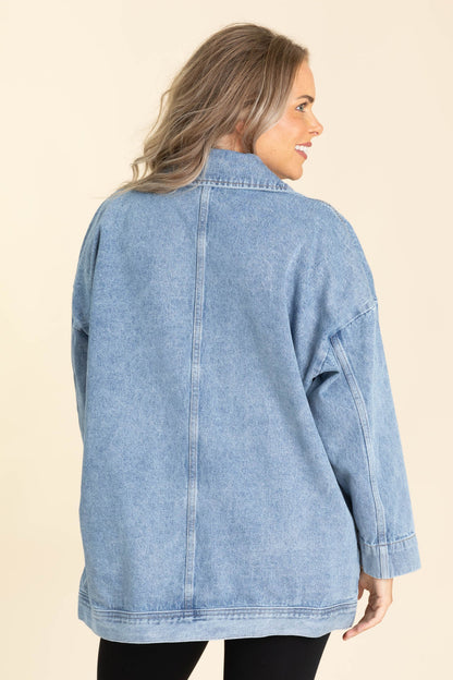 Boxy-Cut Denim Jacket