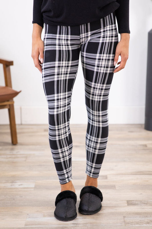 Black and White Plaid Leggings