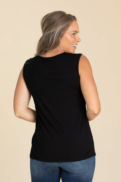 Black Cutout With Stone Trim Knit Top