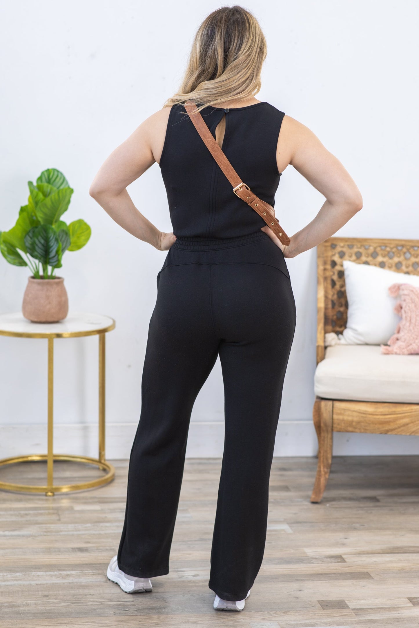 Black Modal Scuba Luxury Jumpsuit