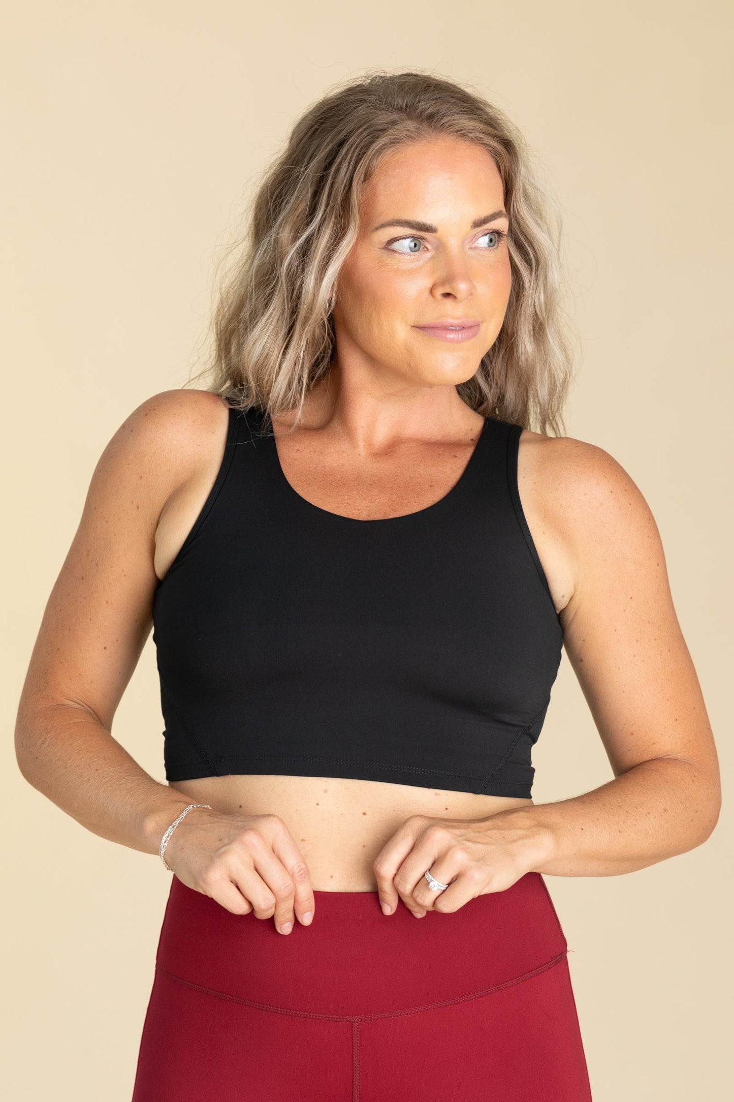 Black Essential Elongated Sports Bra