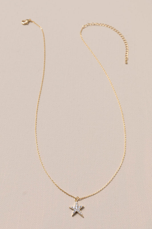 A Star Is Born Pave Star Necklace