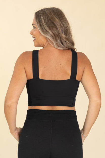 Black Flexfit Luxe Square Bralette