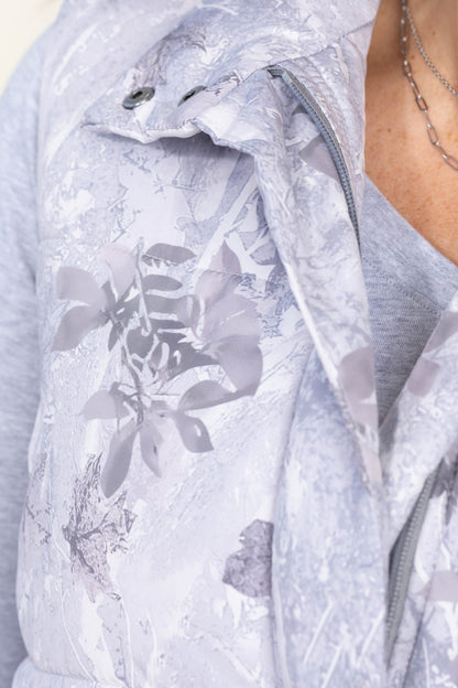 Abstract Camo Print Puffer Vests