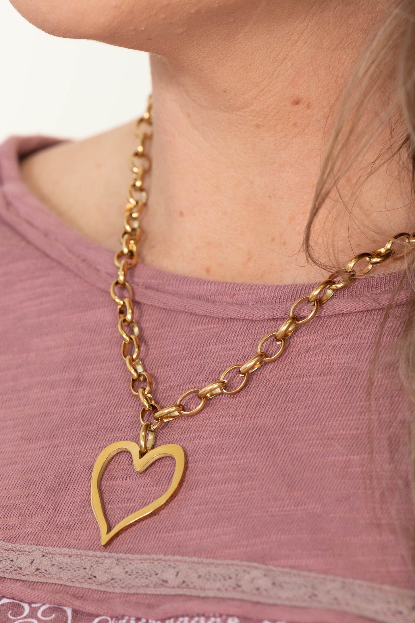 Big Heart Chain Necklaces