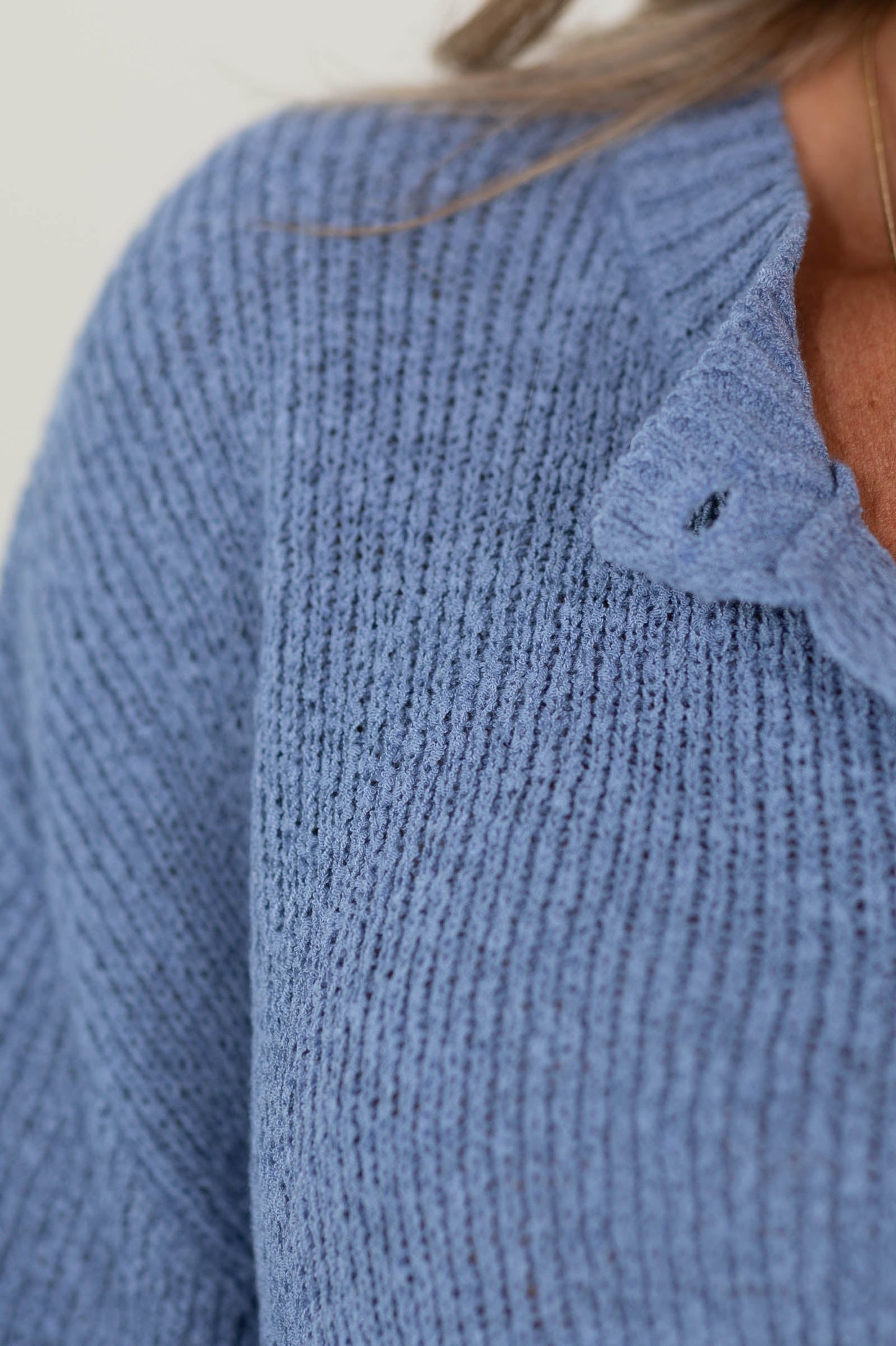 Boxy Short Sleeve Button Down Knit Cardigan