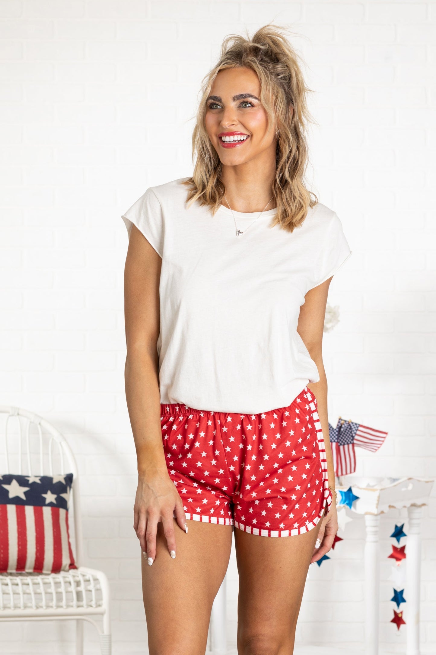 Americana Stripe Binding Soft Shorts