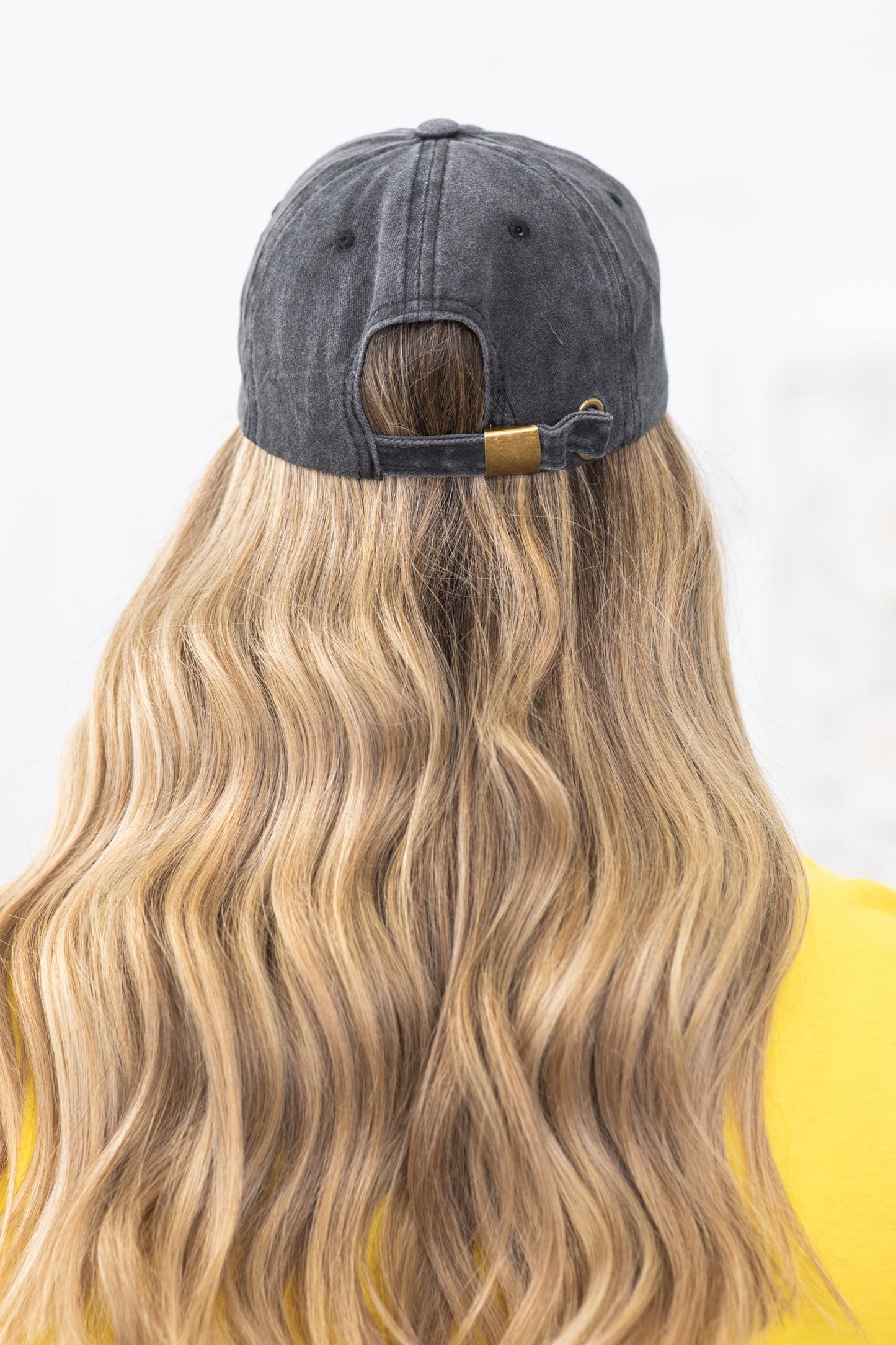 Black Washed Vintage Baseball Hat