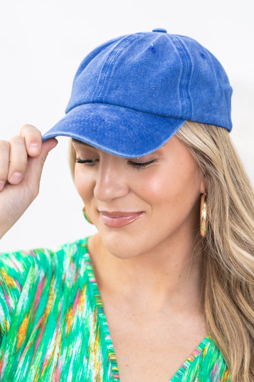 Blue Washed Vintage Baseball Hat