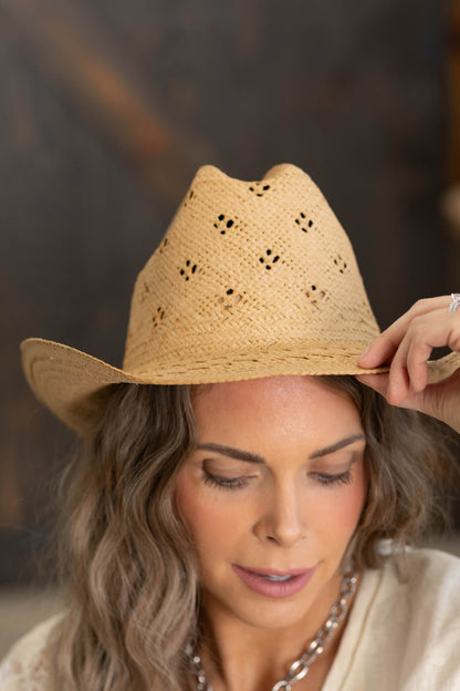 Adjustable Straw Cowboy Hat