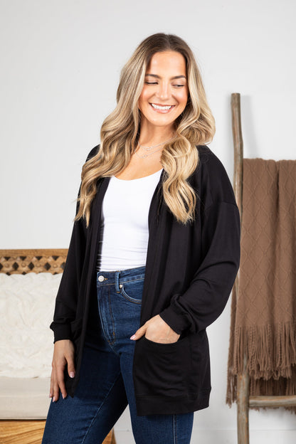 Boyfriend Fit Cardigan With Pockets