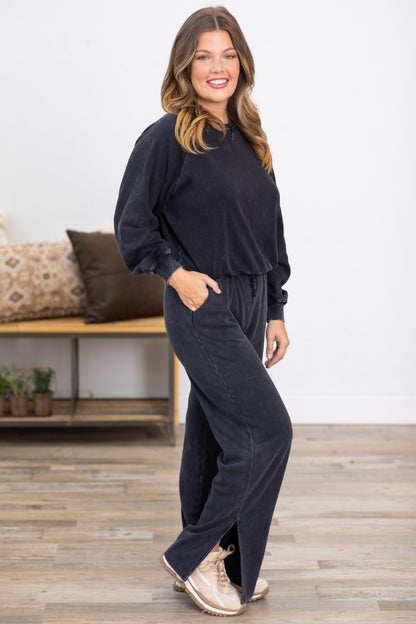 Black Washed Sweatpants