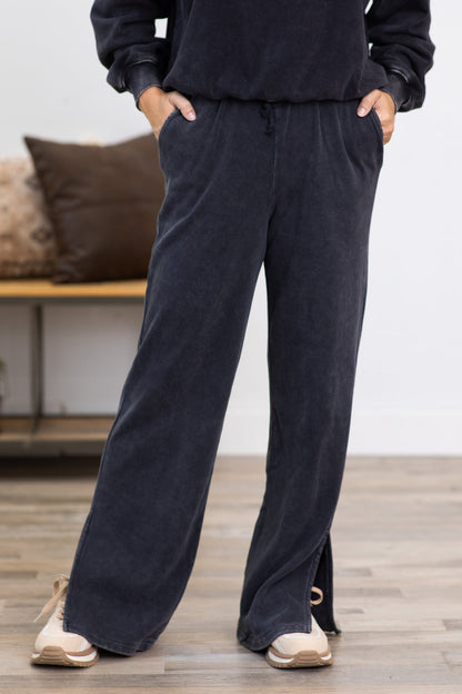 Black Washed Sweatpants