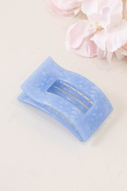 Blue Lagoon Flat Rectangle Hair Clip