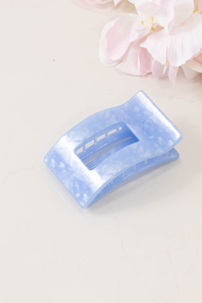 Blue Lagoon Flat Rectangle Hair Clip