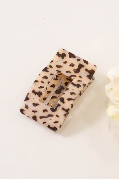 Blonde Tortoise Flat Rectangle Hair Clip