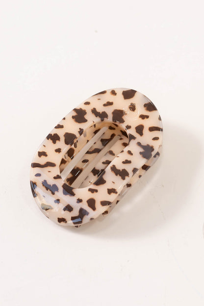 Blonde Tortoise Flat Round Hair Clip