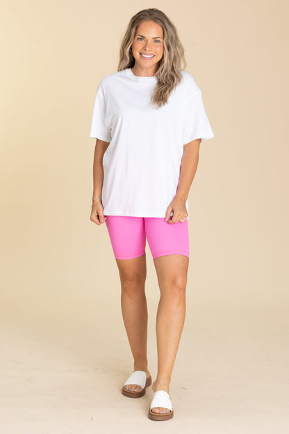 Active High Rise Matte Biker Shorts