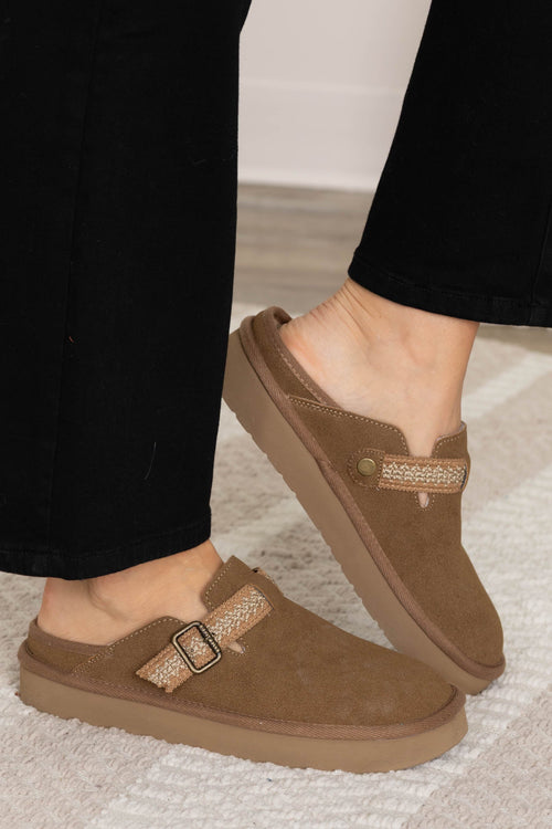 Blowfish Tan Slip On Clog