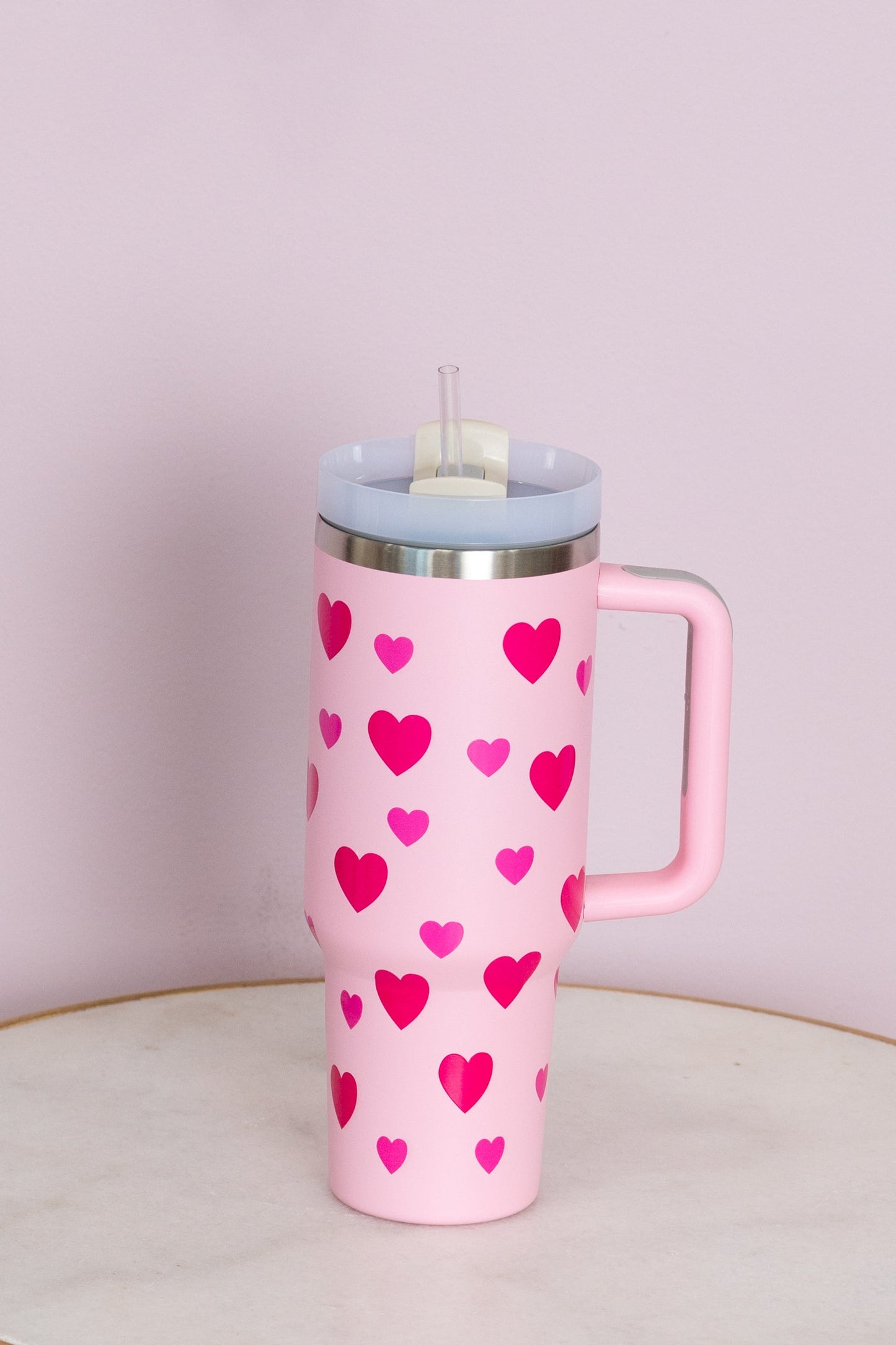 40oz Stainless Steel Heart Printed Tumbler