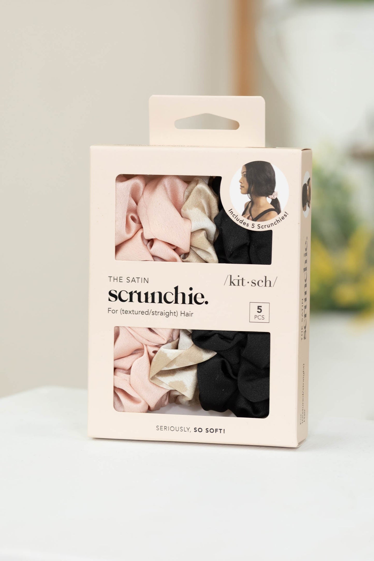 5-Pack Satin Scrunchies