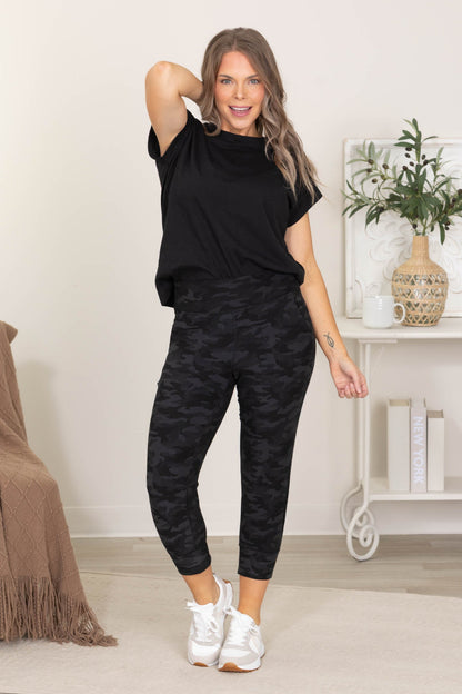Black Camo Slim Fit Active Joggers