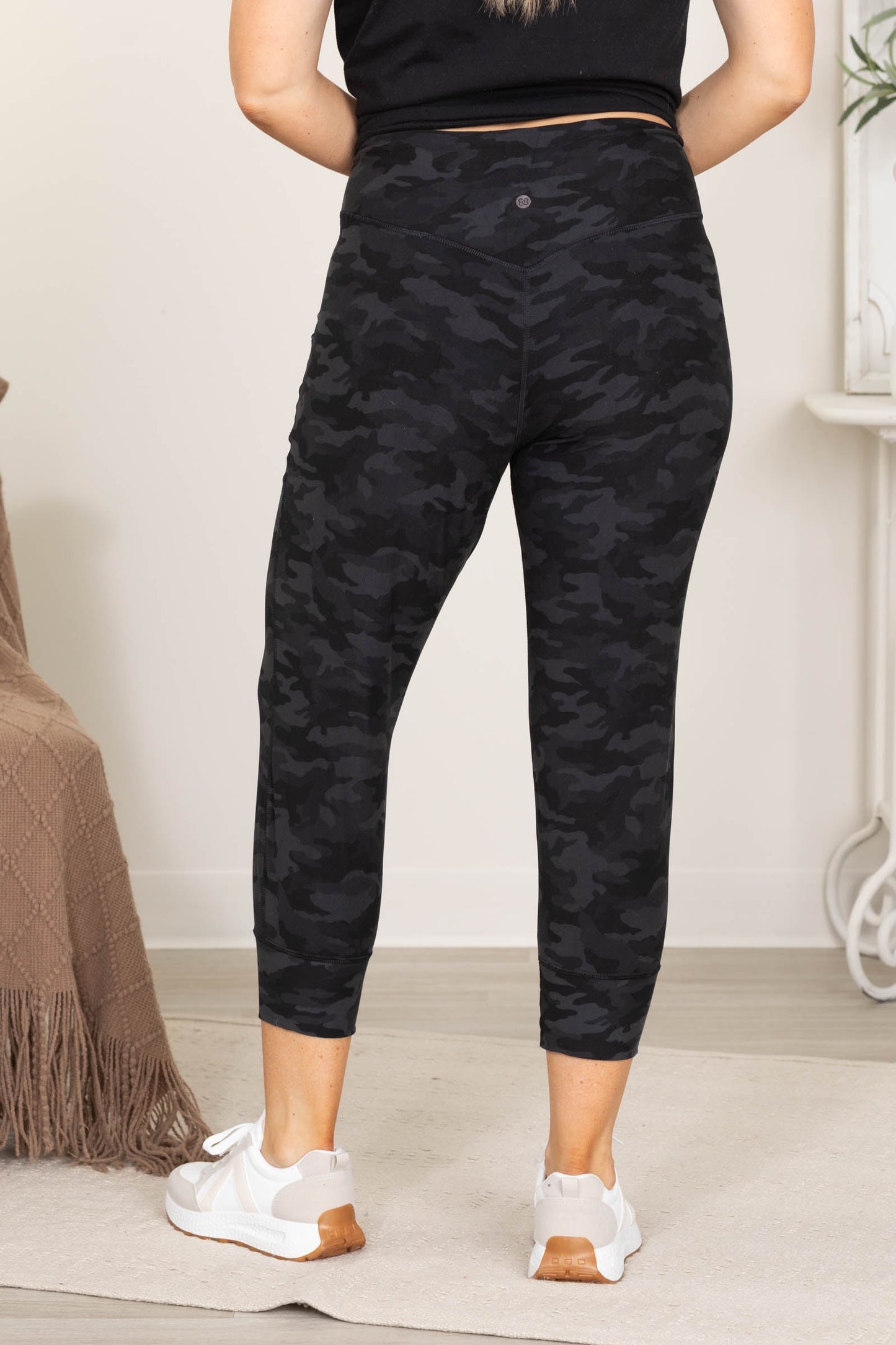 Black Camo Slim Fit Active Joggers