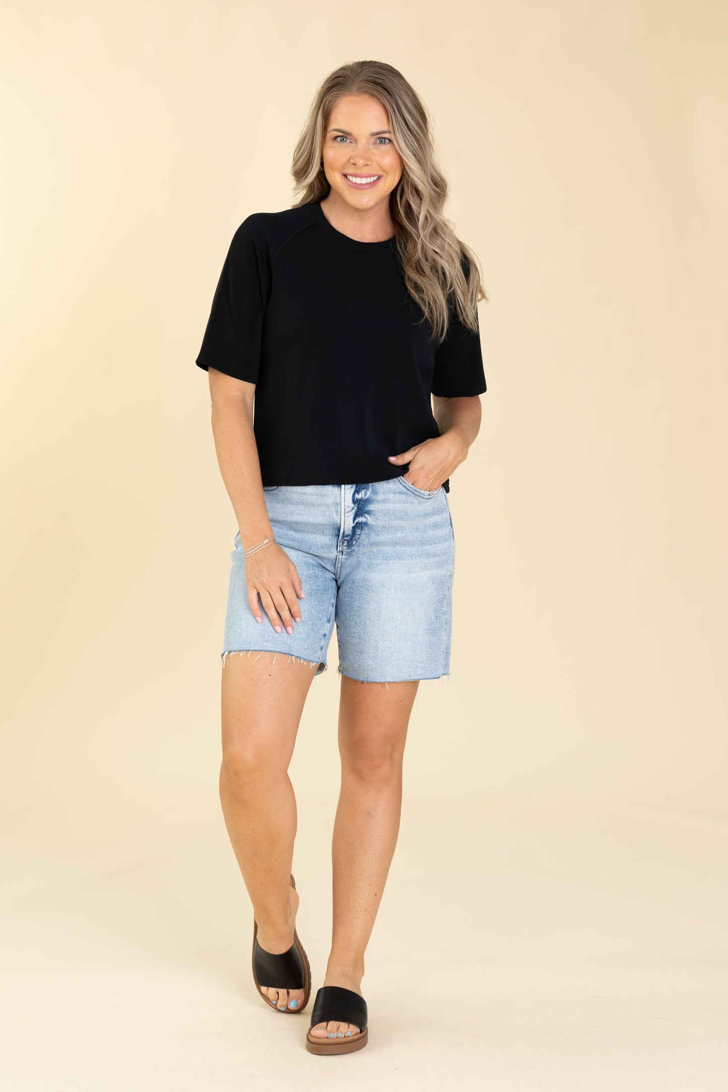 Black Soft Knit Tee